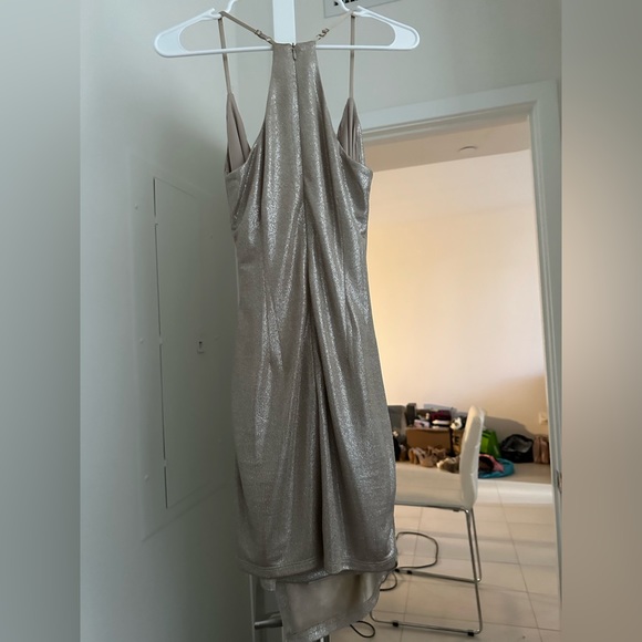 Love and Luster Silver Ruched Bodycon Dress - Picture 9 of 15